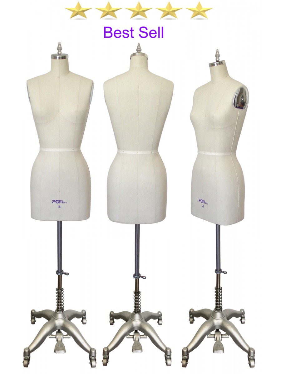  PDM WORLDWIDE Adjustable Dress Form Mannequin for Sewing Female  Size 6-14, Pinnable Body Form with 13 Dials, Detachable Rolling Base,  42.5-60 Height Range for Clothing Display, Small to Medium : Arts